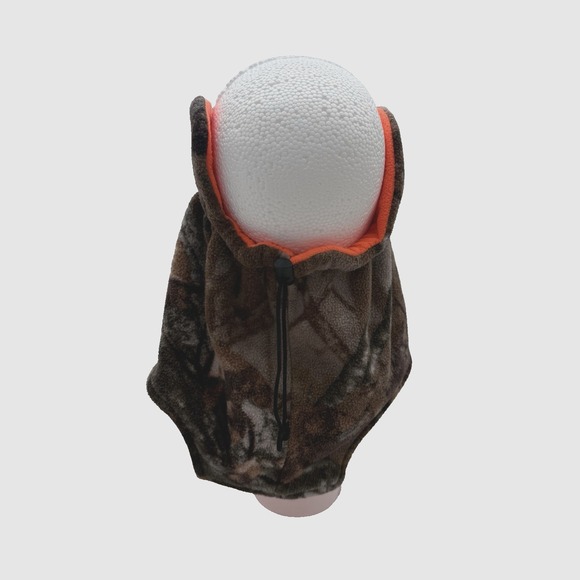 Remington Reversible Fleece Neck Gaiter Camo Orange Winter Ear Flaps Hunting OS - Picture 5 of 12